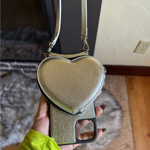 Silver Heart-Shaped Crossbody Bag - Picture 2 of 3